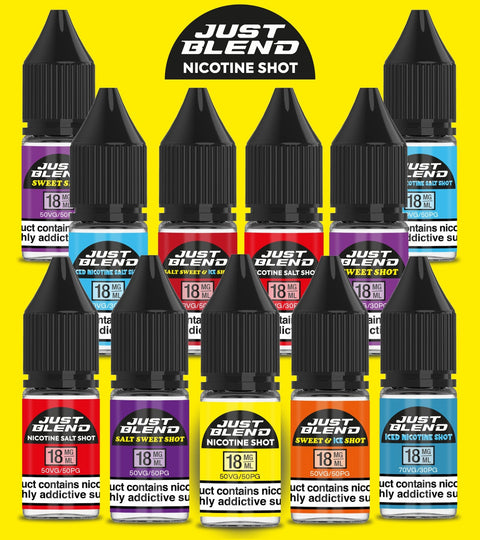 Just Blend Nicotine Shots - Salt Sweet Shot - 18mg/70vg - Pack of 30 - Vaperdeals