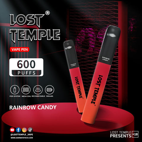 Lost Temple 600 Puffs Disposable Vape Device Kit Box of 10 - Vaperdeals