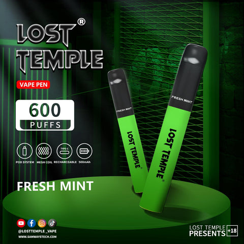 Lost Temple 600 Puffs Disposable Vape Device Kit Box of 10 - Vaperdeals
