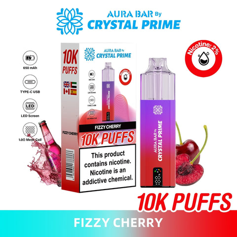 Aura Bar 10000 Prefilled Pod Vape By Crystal Prime - Pack of 5 - Vaperdeals
