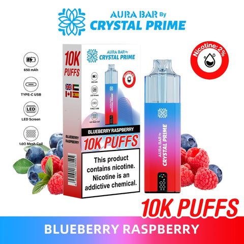 Aura Bar 10000 Prefilled Pod Vape By Crystal Prime - Pack of 5 - Vaperdeals