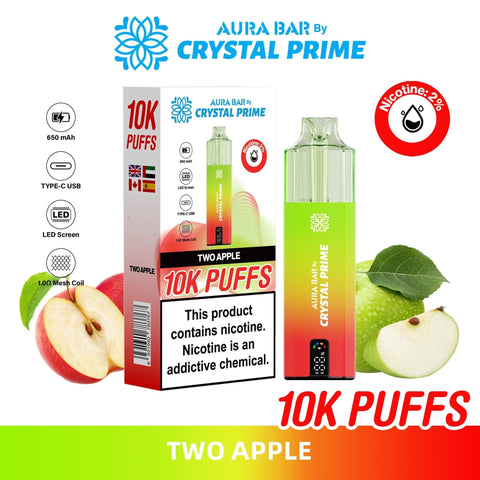 Aura Bar 10000 Prefilled Pod Vape By Crystal Prime - Pack of 5 - Vaperdeals