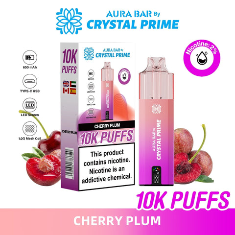 Aura Bar 10000 Prefilled Pod Vape By Crystal Prime - Pack of 5 - Vaperdeals