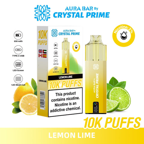 Aura Bar 10000 Prefilled Pod Vape Kit By Crystal Prime - Vaperdeals