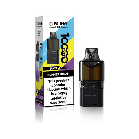 Crystal Bling Nero 10k Prefilled Pods Box of 5 - Vaperdeals