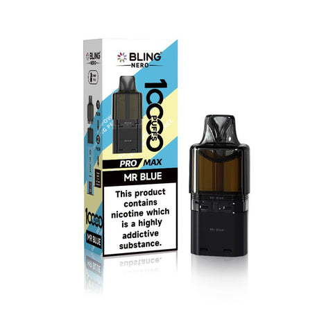 Crystal Bling Nero 10k Prefilled Pods Box of 5 - Vaperdeals