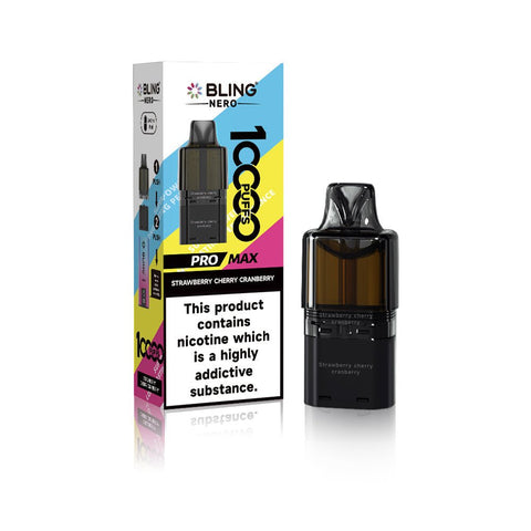 Crystal Bling Nero 10k Prefilled Pods Box of 5 - Vaperdeals
