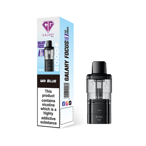 Crystal Galaxy Focus 6000 Replacement Pods Pack of 5 - Vaperdeals