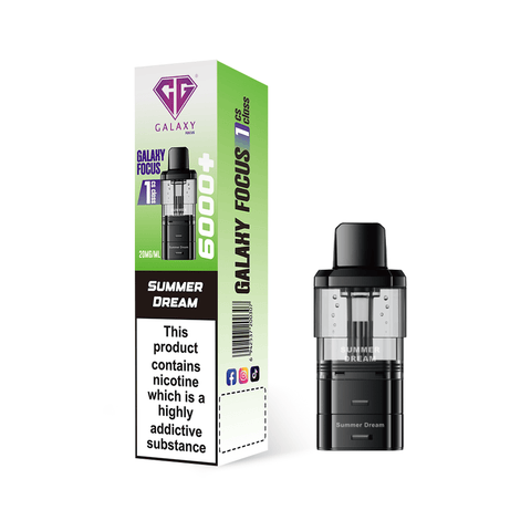 Crystal Galaxy Focus 6000 Replacement Pods Pack of 5 - Vaperdeals