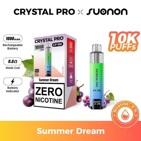 Crystal Pro CP10K Prefilled Pod Vape 0MG Box of 5 - Vaperdeals