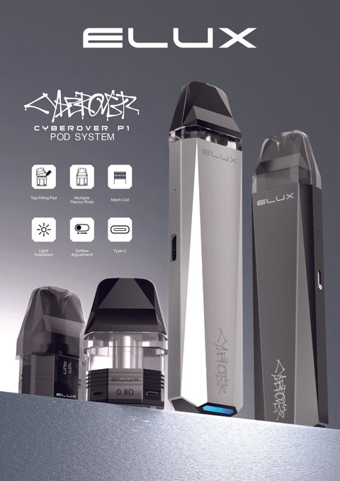 Elux Cyberover P1 Refillable Starter Pod Vape Kit - Vaperdeals