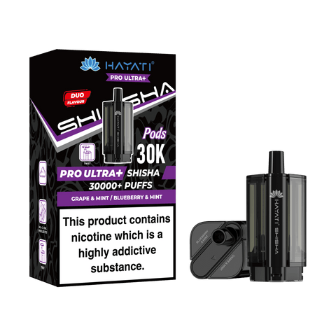 Hayati Pro Ultra Plus Shisha 30k Prefilled Pods Box of 5 - Vaperdeals