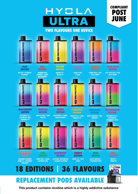 Hyola Ultra 30k Prefilled Pod Vape Kit Pack of 5 - Vaperdeals
