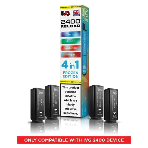bulk wholesale IVG 2400 Reload 4 in 1 Prefilled Pods Box of 5 - Frozen Edition