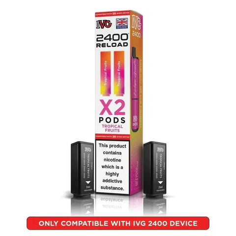bulk wholesale IVG 2400 Reload 4 in 1 Prefilled Pods Box of 5 - Tropical Fruits