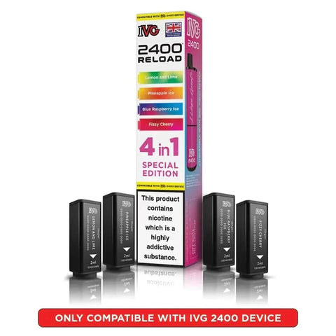 bulk wholesale IVG 2400 Reload 4 in 1 Prefilled Pods Box of 5 - Special Edition