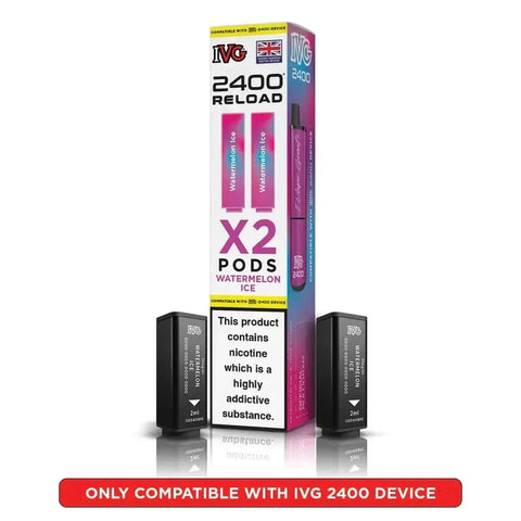 bulk wholesale IVG 2400 Reload 4 in 1 Prefilled Pods Box of 5 - Watermelon Ice