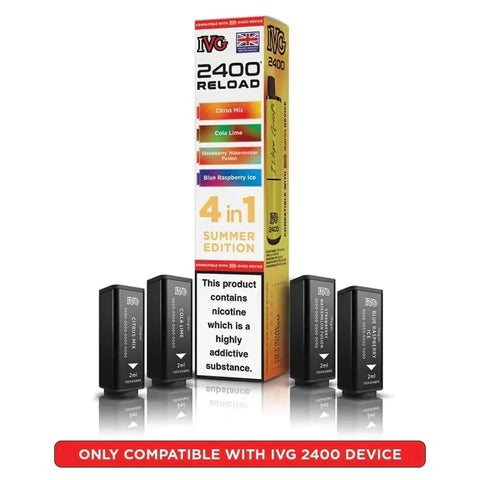 bulk wholesale IVG 2400 Reload 4 in 1 Prefilled Pods Box of 5 - Summer Edition