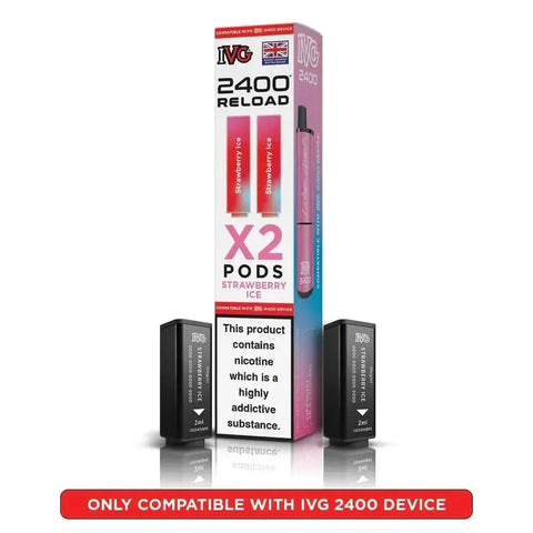 bulk wholesale IVG 2400 Reload 4 in 1 Prefilled Pods Box of 5 - Strawberry Ice