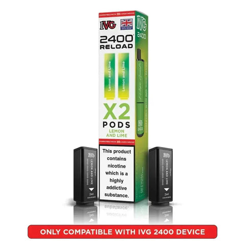 bulk wholesale IVG 2400 Reload 4 in 1 Prefilled Pods Box of 5 - Lemon n Lime