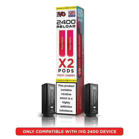 bulk wholesale IVG 2400 Reload 4 in 1 Prefilled Pods Box of 5 - Fizzy Cherry