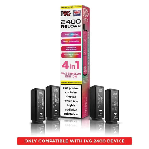 bulk wholesale IVG 2400 Reload 4 in 1 Prefilled Pods Box of 5 - Watermelon Edition