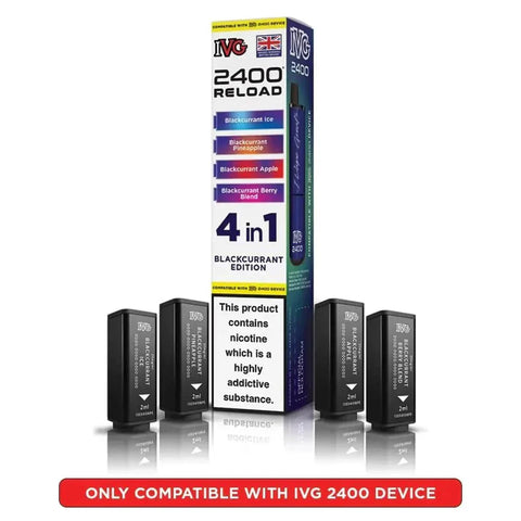 bulk wholesale IVG 2400 Reload 4 in 1 Prefilled Pods Box of 5 - Blackcurrant Edition