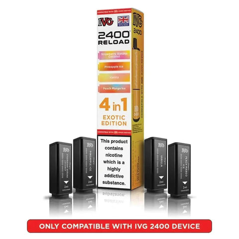 bulk wholesale IVG 2400 Reload 4 in 1 Prefilled Pods Box of 5 - Exotic Edition