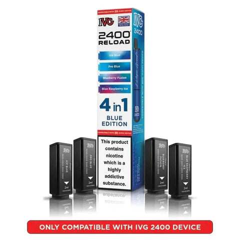 IVG 2400 Reload 4 in 1 Prefilled Pods Box of 5 - Vaperdeals