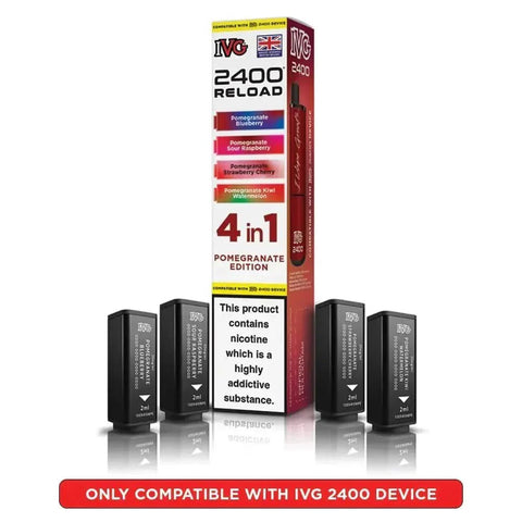 IVG 2400 Reload 4 in 1 Prefilled Pods Box of 5 - Vaperdeals