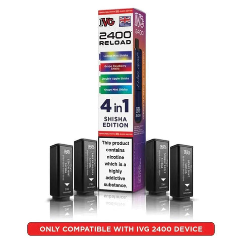 IVG 2400 Reload 4 in 1 Prefilled Pods Box of 5 - Vaperdeals