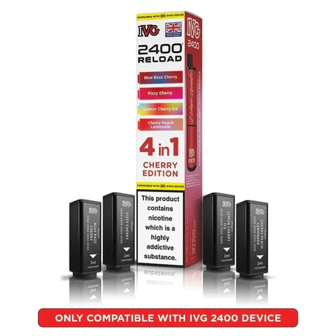 IVG 2400 Reload 4 in 1 Prefilled Pods Box of 5 - Vaperdeals