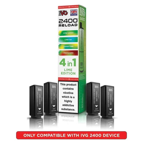 IVG 2400 Reload 4 in 1 Prefilled Pods Box of 5 - Vaperdeals
