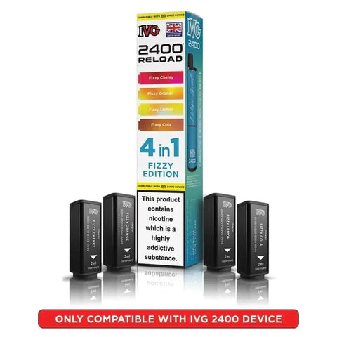 IVG 2400 Reload 4 in 1 Prefilled Pods Box of 5 - Vaperdeals