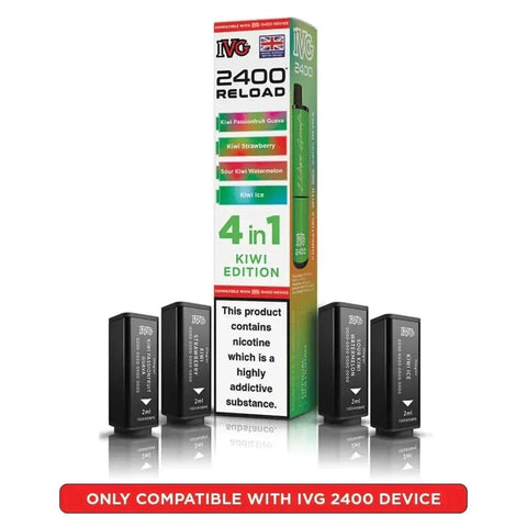 IVG 2400 Reload 4 in 1 Prefilled Pods Box of 5 - Vaperdeals
