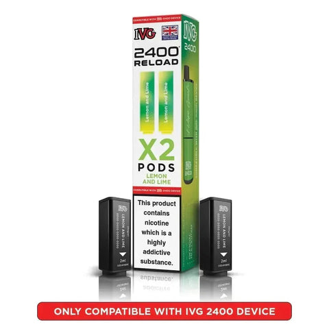 IVG 2400 Reload 4 in 1 Prefilled Pods Box of 5 - Vaperdeals