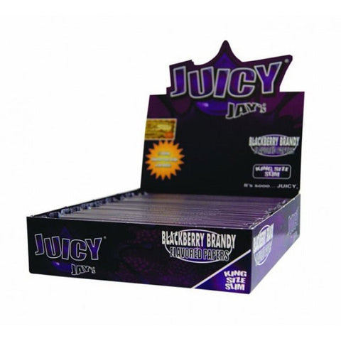 Juicy Jay's Blackberry Brandy King Size Slim Rolling Papers - 32 Leaves - Vaperdeals