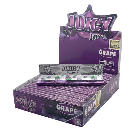 Juicy Jay's King Size Slim Grape Rolling Papers - 32 Leaves - Vaperdeals