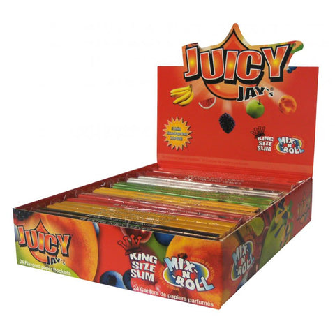Juicy Jay's King Size Slim Mix n Roll Rolling Papers - 32 Leaves - Vaperdeals
