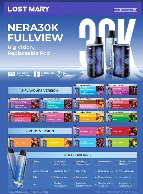 Lost Mary Nera 30K Prefilled Pod Vape Kit - Pack of 5 - Vaperdeals