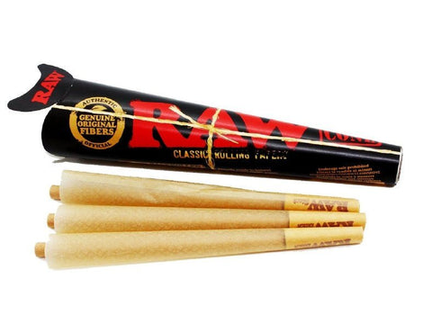 RAW Black King Size Pre - Rolled Cones (3 Pack) - Vaperdeals