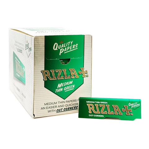 Rizla Medium Thin Green Papers Multi Pack 5 Booklets - Vaperdeals