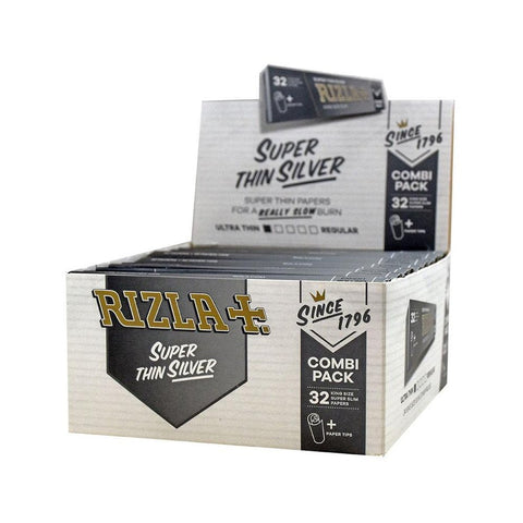 Rizla Silver Super Thin Cigarette Paper Combi Pack 32 - Vaperdeals