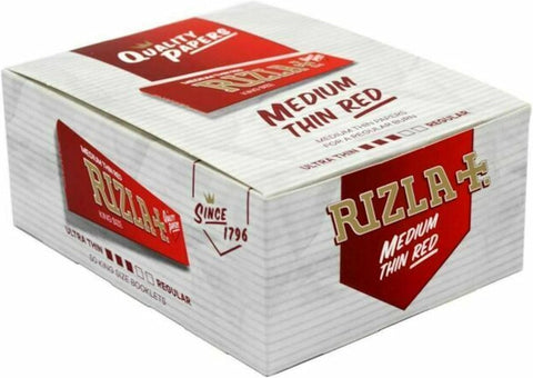 Rizla Thin Red King Size Slim Papers 50 Booklets - Vaperdeals