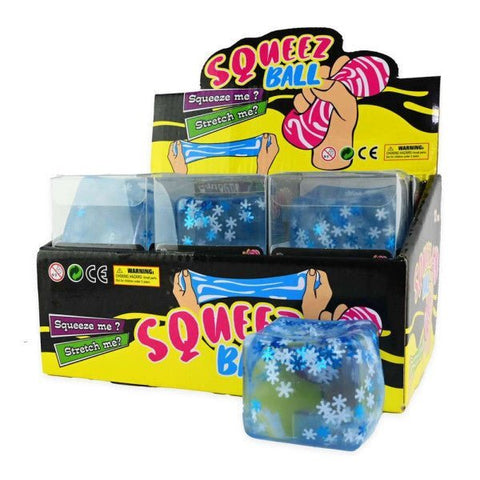 Squishy Cube Silver Stars Fidget Toy | Single - Vaperdeals