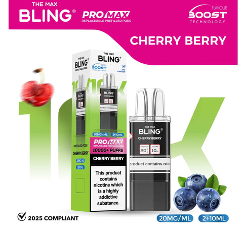 The Bling 10k Pro Max Replacement Pods (BOX OF 5) - Vaperdeals