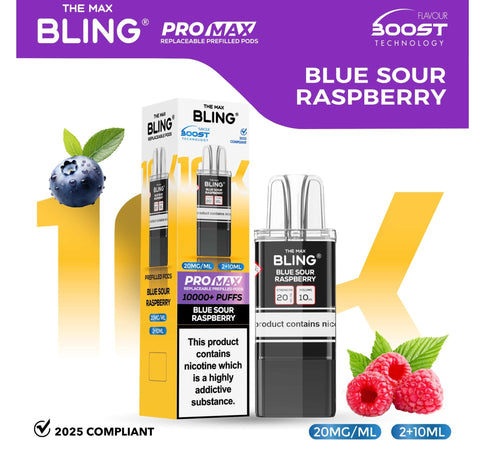 The Bling 10k Pro Max Replacement Pods (BOX OF 5) - Vaperdeals