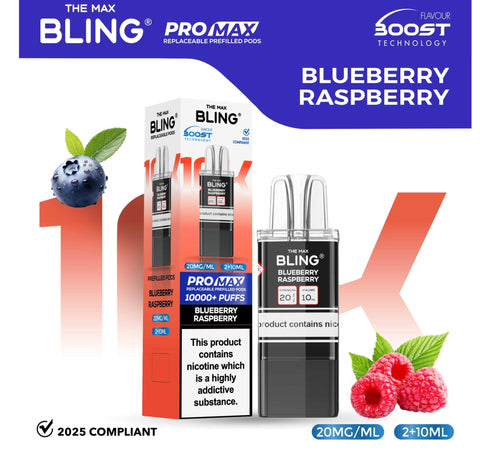 The Bling 10k Pro Max Replacement Pods (BOX OF 5) - Vaperdeals