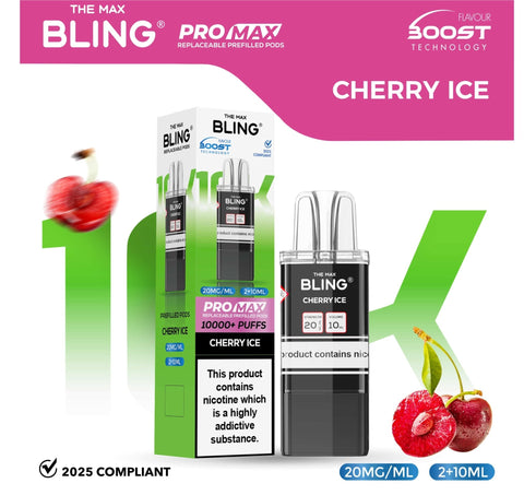 The Bling 10k Pro Max Replacement Pods (BOX OF 5) - Vaperdeals
