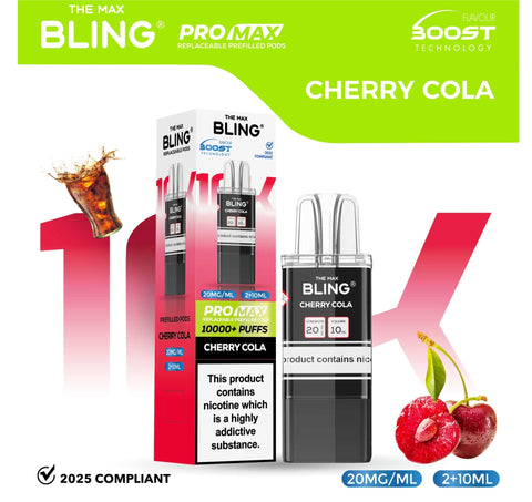 The Bling 10k Pro Max Replacement Pods (BOX OF 5) - Vaperdeals